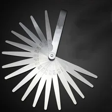 Нержавеющая атель анти-ржавчины щуп линейка 17 лезвие Feeler метрический зазор заполнения 0,02-1,0 мм толщина измерительный прибор