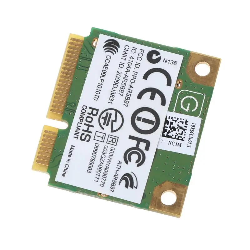 Для Atheros AR9287 AR5B97 беспроводной адаптер 300 Мбит/с мини половина PCI-E Wifi карта