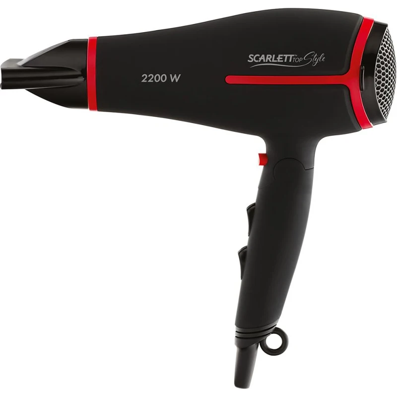 Фен SCARLETT SC HD70IT27 дорожный 2200Вт черный и красный|Фены для волос| |