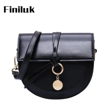 

Finiluk Fashion Small Women Bags Vintage Saddle Bag Korean Style Shoulder Messenger Bags for Ladies PU Leather BIZ005 PM49