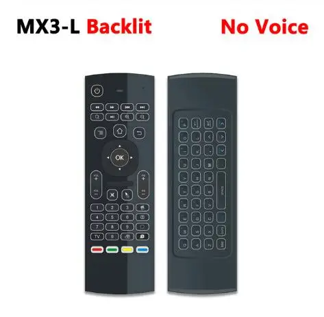 2,4 Ghz air mouse MX3 Air mouse беспроводная клавиатура+ Голос для Android Мини ПК ТВ коробка с подсветкой пульт дистанционного управления - Цвет: MX3 backlit white