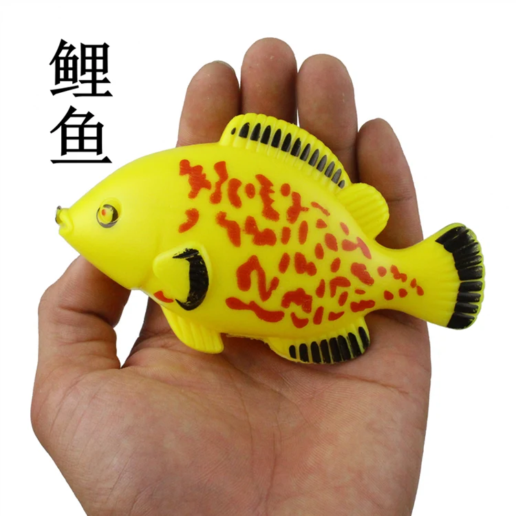 100 Fish Send Fishing Rod Kit Park Square Amusement Park Magnetic Fishing Plastic Fake Fish in Bulk Color Printed