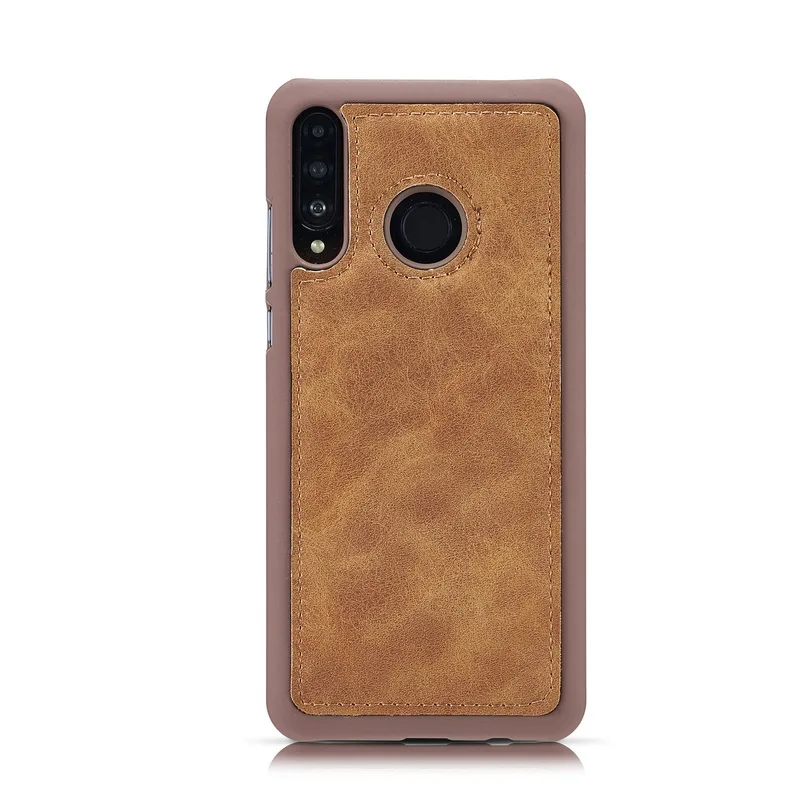 Коричневый Съемный флип-чехол из натуральной кожи для huawei P20 P30 Pro Lite mate 20 Pro Lite P20 Lite Nova 5i Роскошный чехол-держатель для карт - Цвет: Коричневый