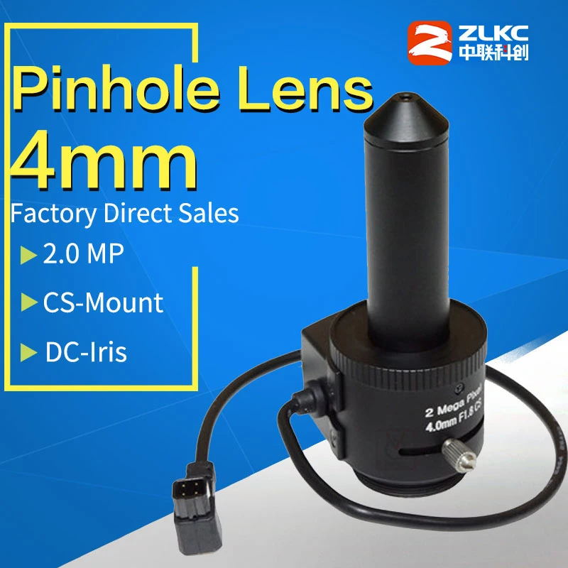 Объектив Pinhole 4 мм 1/3 &quotCS объектив с креплением машинным видением Объективы для