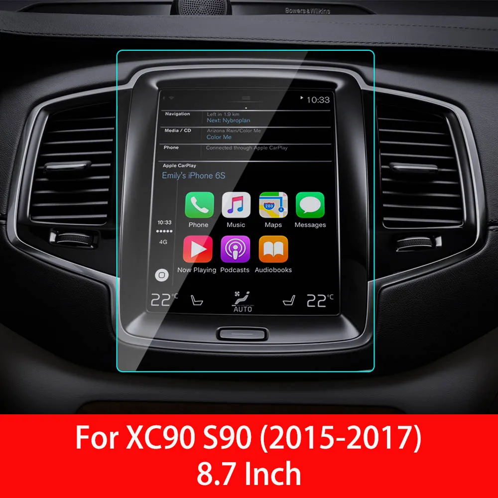 Car GPS Navigation Screen Protector for Volvo XC40 XC90 S60 S90 V40 XC60 S80 V70 V60 Interior Protective Film Auto Accessories - Название цвета: For XC90 S90