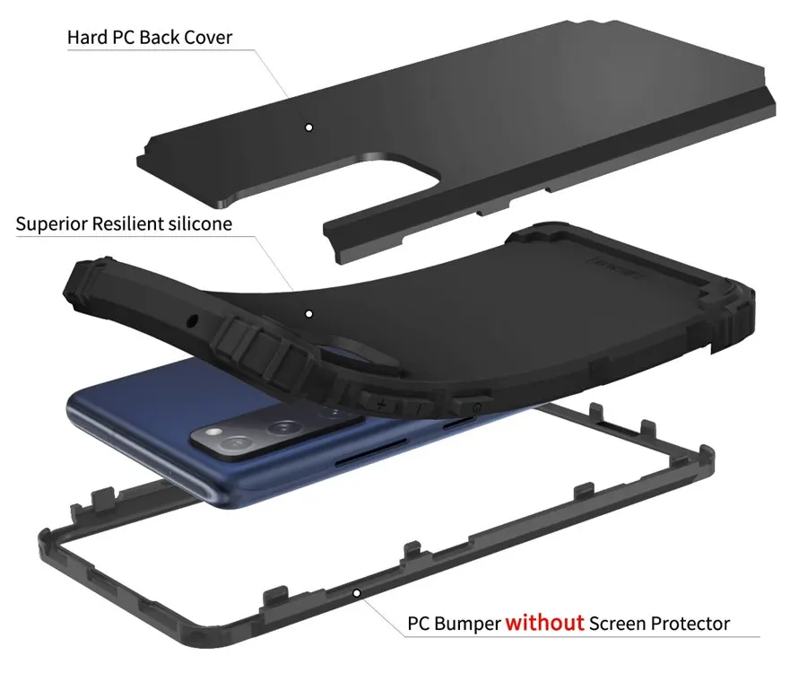 Heavy Duty Hybrid Sturdy Armor Defender Shockproof Protective Cover Case