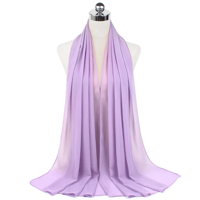 High Quality Good Stitching Stitch Plain Premium Heavy Chiffon Hijab Scarf Malaysian Women's Scarves Hijabs Long Shawl Shawls 13