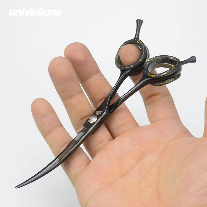 6" Cat Scissors Pet Dog Grooming Scissors Up Curved Shears Pet Animal Hair Scissors Horse Shears Upward Hair Cutting Tools VG10