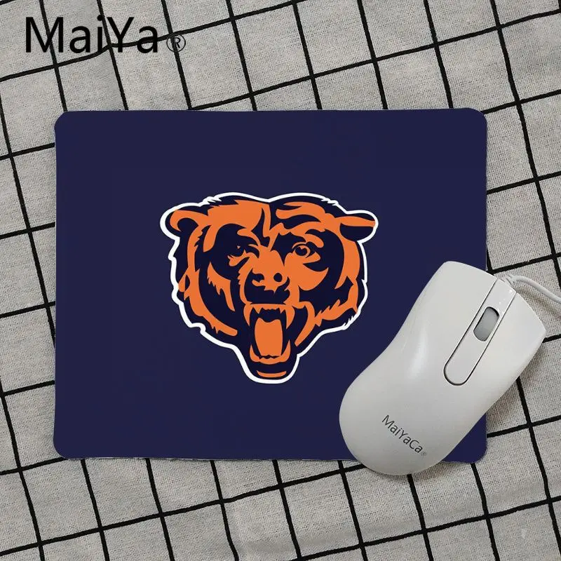 Maiya наивысшего качества Chicago Bears уникальная настольная панель коврик для игровой мыши Лидер продаж подставка под руку мышь - Цвет: No Lock Edge18x22cm