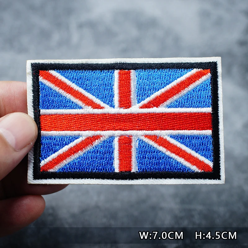 National Flag Patches Embroidery For T-Shirt Iron On Appliques Clothes Jeans Stickers Badges Country The Stars And Stripes