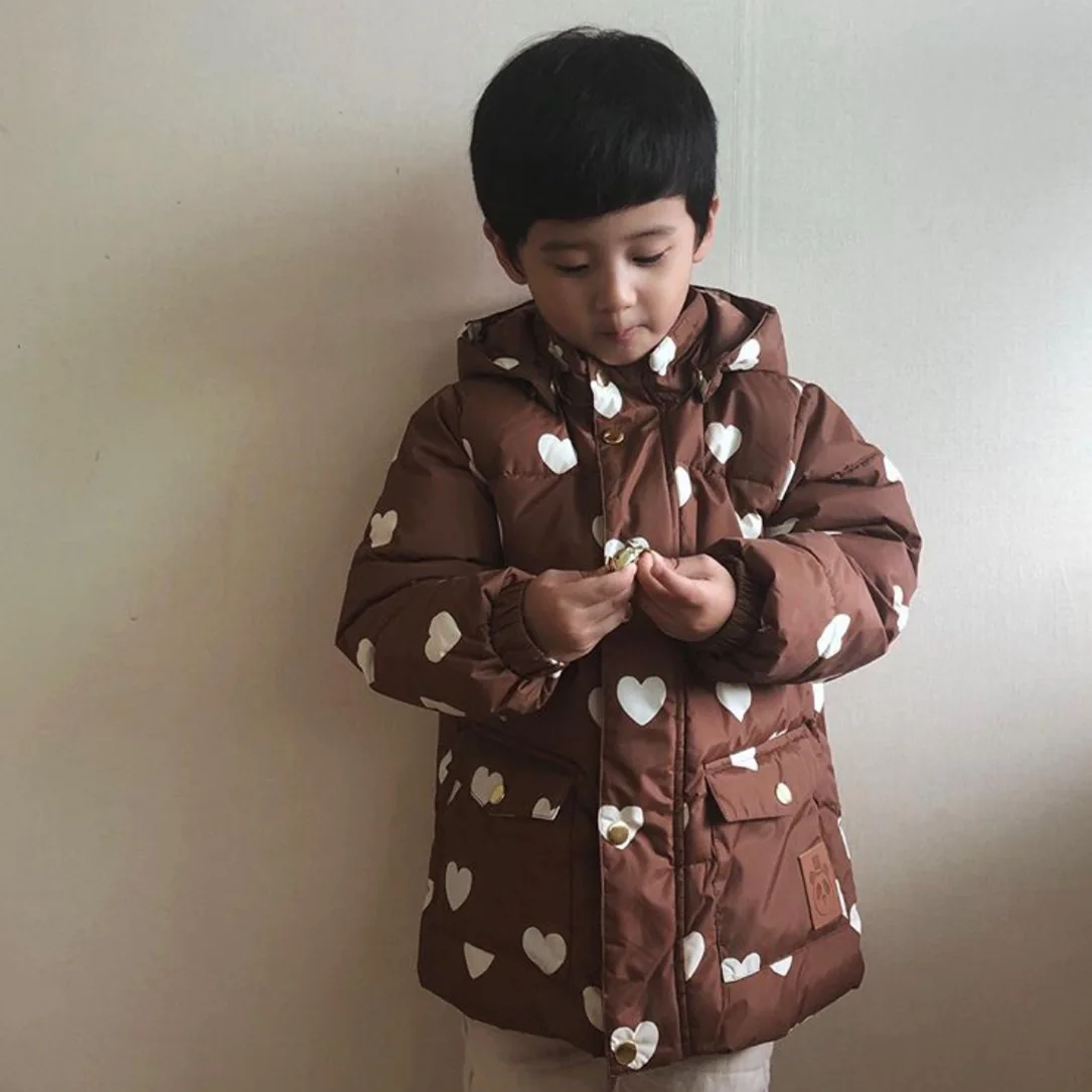 INS/Новинка года; детская куртка с хлопковой подкладкой для мальчиков и девочек; зимнее пальто; детская зимняя куртка из полиэфирного волокна; сезон осень-зима