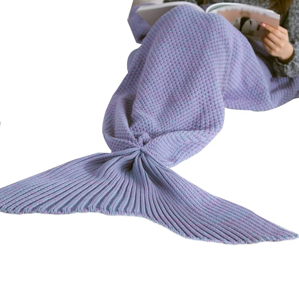 5 Colors Mermaid Tail Blanket Lady Soft Handmade Sleeping Bag Fashionable Knitted Blanket Fishtail Sleeping Bedspreads Tool Parts Aliexpress