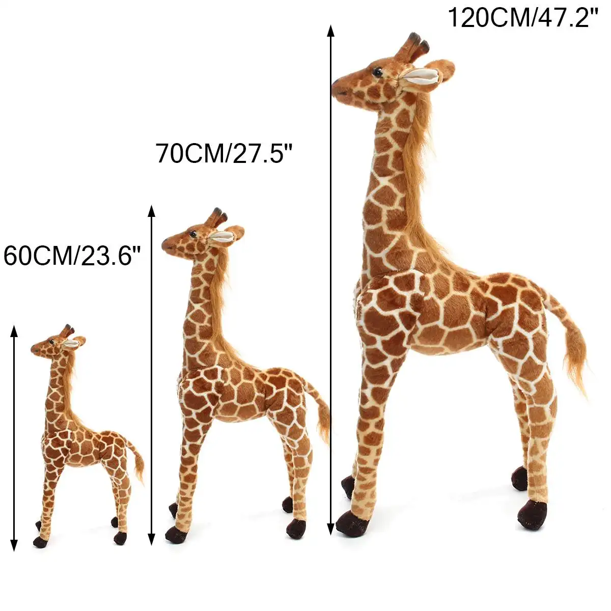 Огромный плюшевый жираф реальной жизни в виде жирафа, плюшевые игрушки милая мягкая игрушка в виде животного, мягкая кукла "Жираф" подарок на день рождения Детские игрушки
