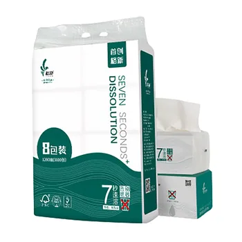 

8pcs Pumping Paper White Skin-friendly Replacement Toilet Paper Thickened Toilet Table Household Kitchen Papier Toilette Tissue