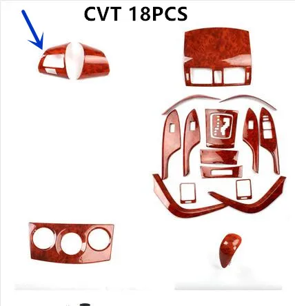 Имитация персикового деревянное окно переключатель передач рулевое колесо воздушный выход декоративная рама для Toyota Corolla 2007 08 09 10 11 1213AA535A - Название цвета: 3