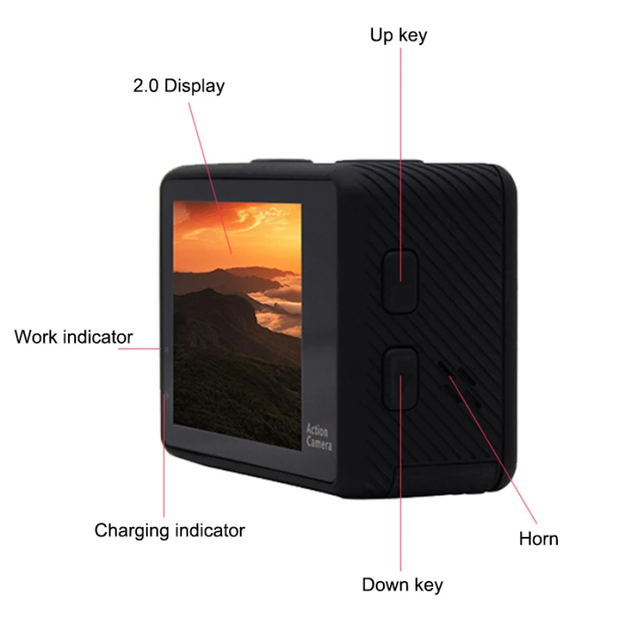 Водонепроницаемая Экшн-камера для дайвинга 4K WiFi Ultra HD спортивная видеокамера с дистанционным управлением ND998