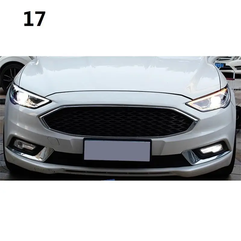 Наружные Drl дневные ходовые огни Luces Para Авто Стайлинг боковой указатель поворота светодиодные фары автомобиля фары в сборе 17 для Ford Mondeo