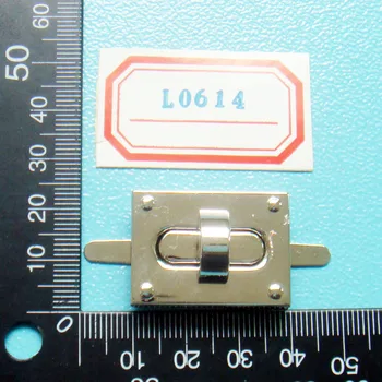 

10 sets/lot square Shape High Quality Twist Turn Lock Clasp Closure Women Handbag Parts retangle Hardware Accessories DIY L0614