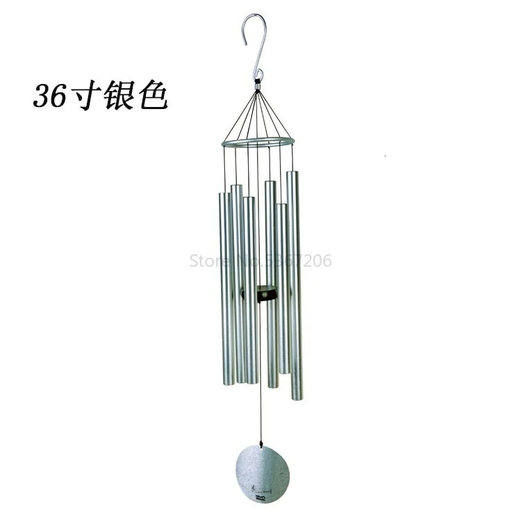 Creative Metal Pipe Meditation Music Windbell Hanging Outdoor Tieyi Garden Japanese Windbell Home Decoration Hanging - Цвет: Коричневый