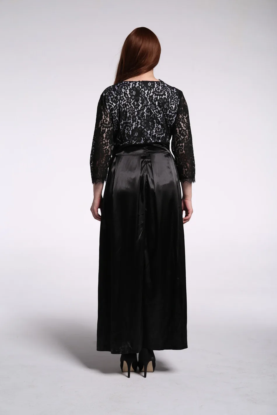 Boho Womens Elegant Lace Party Dress Big Sizes Tunic Sexy Black Maxi Long Dresses Plus Size 5XL 6XL 7XL vestidos de festa