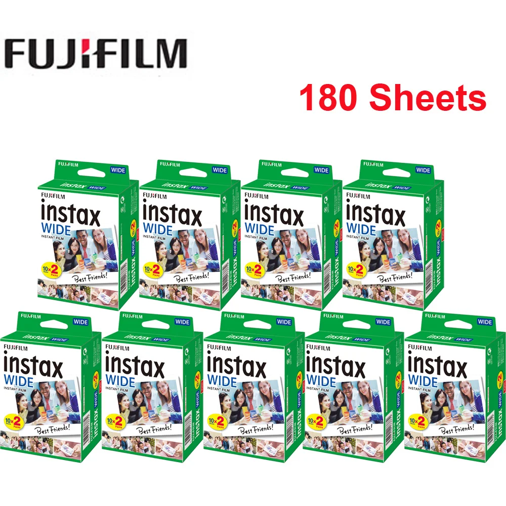 Фотобумага для фотоаппарата моментальной печати Fujifilm Instax WIDE 210 200 300 100 500AF 10-200 листов Instax WIDE films - Цвет: 180 Sheets White