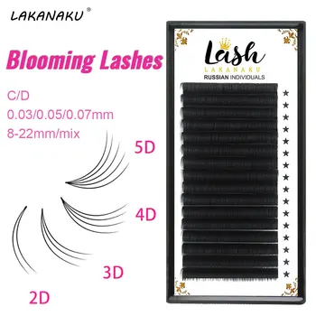 

LAKANAKU Fast Fanning Eyelash Extensions 0.03`0.07mm High Quality Synthetic Hair Volume Fans Novice Must-Have