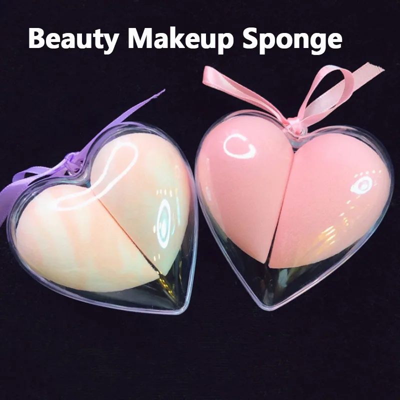 2pcs/BoxCosmetic Puff Beauty Makeup Sponge Facial Cleanser Brush Foundation Buffer Puff Set Dry And Wet Portable Skin Care Tool
