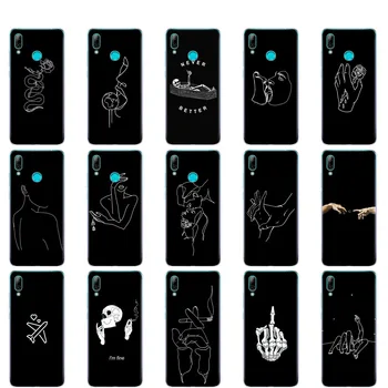 

Case for Huawei y7 2019 case Silicon TPU Cover Soft Phone cover For Huawei Y7 prime 2019 y7pro bumper copas shockproof black