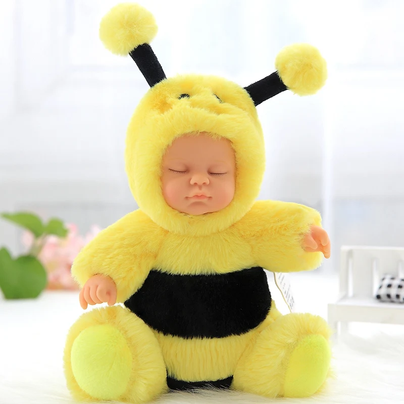 Plush Toy Baby Doll Stuffed Animals Elephant Bee Baby Toy Kids Accompany Sleep Doll Girl Xmas Gift for Children - Цвет: Синий