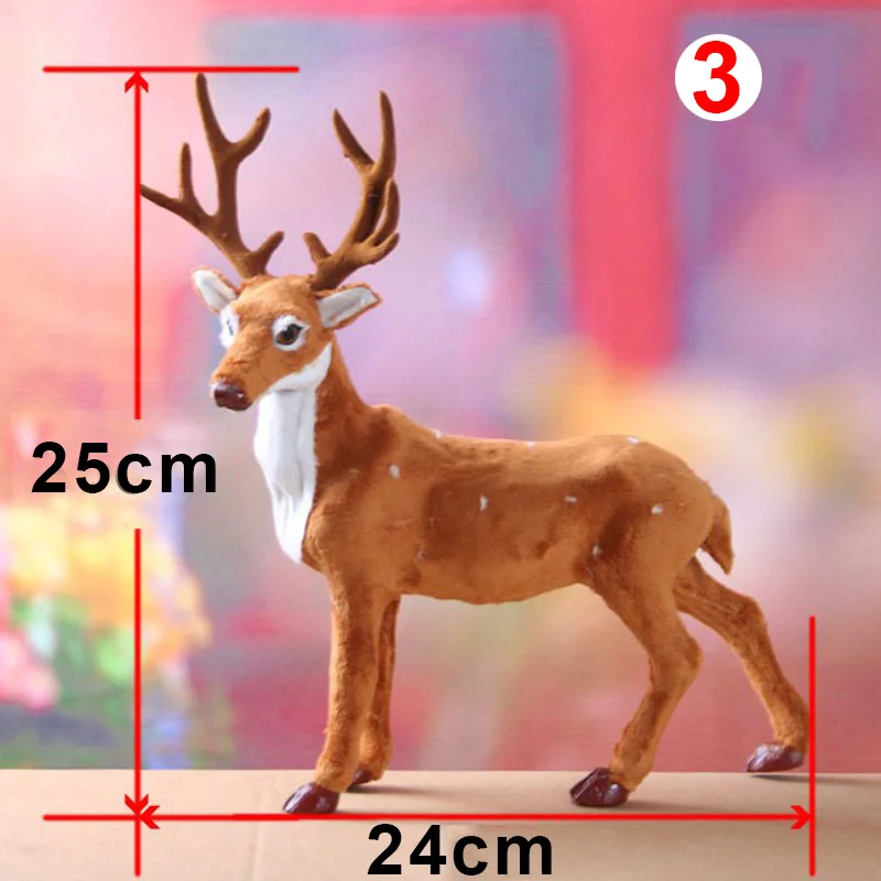 2019 Christmas ELK Deer Plush Doll Xmas  Reindeer Xmas Decorations Ornaments for Shop Home New Year Standing Gift Office Decor