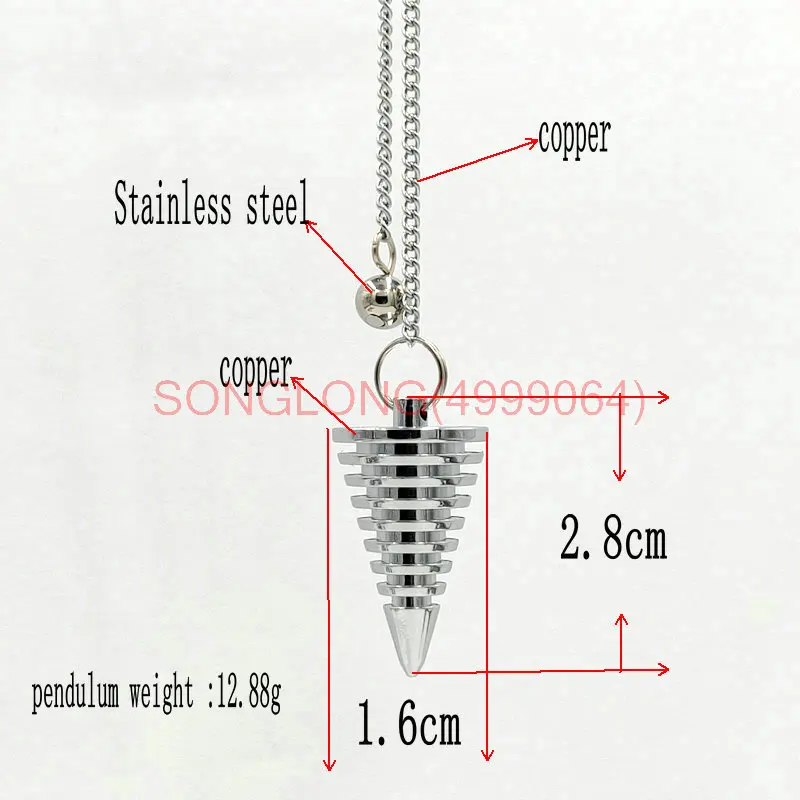 Металлическая подвеска Маятник для выдавливания Исцеление гадание sciding точечный шарик со спиралью медный маятник металлический кулон амулет для чакр