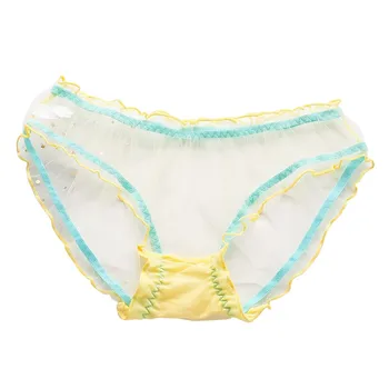 

Mid-rise lace briefs Trendy soft and comfortable breathable elastic underwear Pure color sexy fashion ladies panties Culotte
