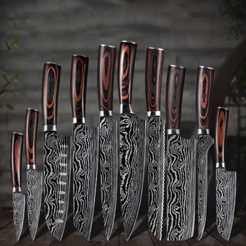 

Kitchen Knives set Chef knife High Carbon Stainless Steel Santoku knife Sharp Cleaver Slicing Knife