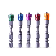 5Pcs Single Head Magnetic Screwdriver Bit Anti-Slip Hex S2 PH2 Electric Screw Driver Set For Power Tools
