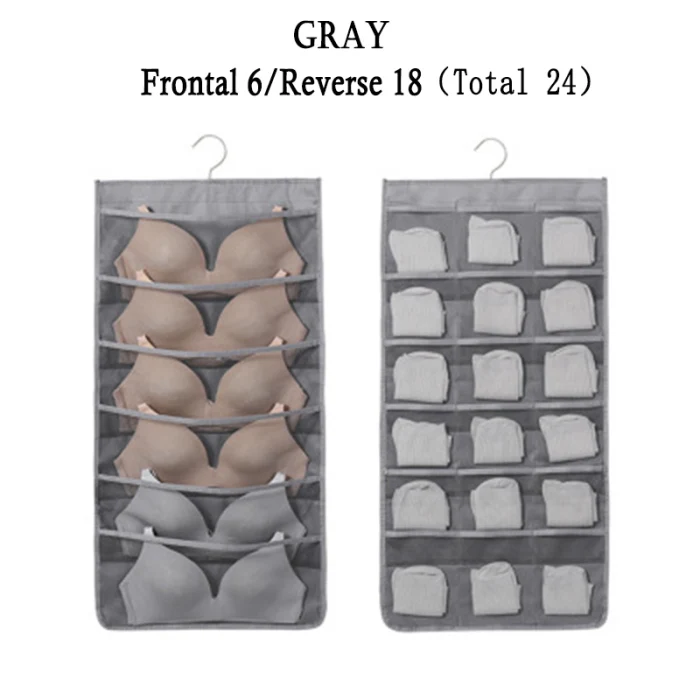 Double Sided Wall Door Closet Hanging Storage Bag Organizer Pouch Oxford Cloth Hanging Bag QP2