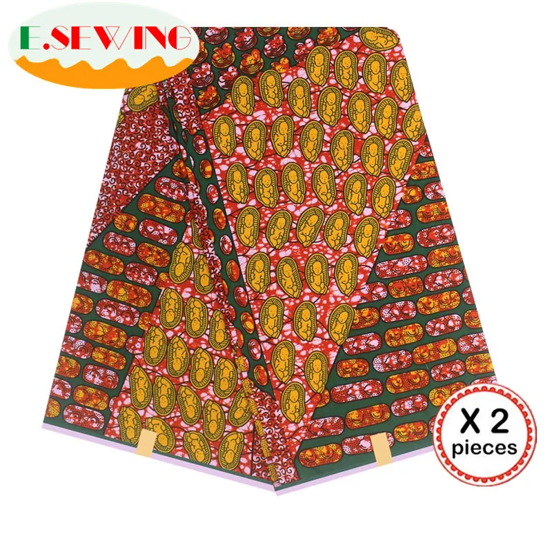 Африканская восковая ткань с принтом Анкара для шитья Анкара африканская ткань 12 ярдов нигерийская хлопковая ткань Гана для платья 81047