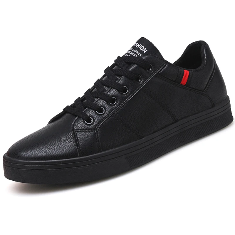 

2019 Autumn Men Casual Shoes Fashion Sneakers Leather Footwear Soft Rubber Men Flats Shoes White Mens Shoes 39-44