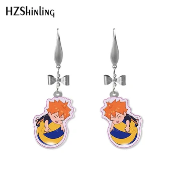 

2020 New Volleyball Boys Anime Haikyuu!! Cute Characters Acrylic Epoxy Resin Fish Hook Dangle Earrings