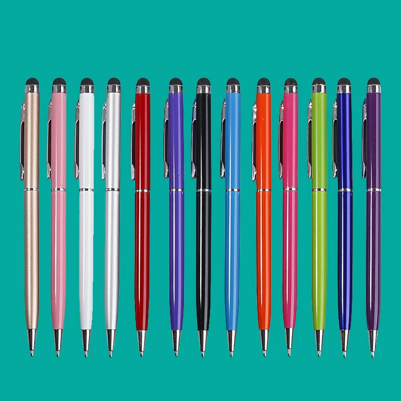 

2in1 Touch Screen Stylus Pen Ball point Pen for iPad iPhone Samsung Tablet Smartphone radom colors Durable