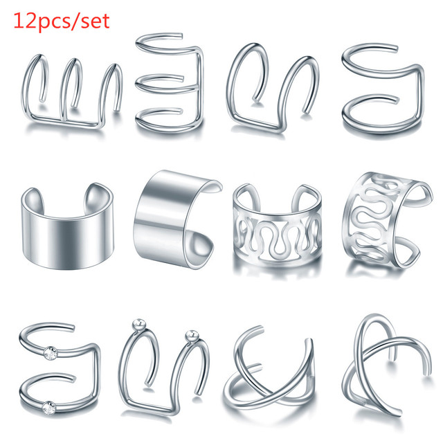 Cuff Gold Leaves Non-Piercing Ear Clips Fake Cartilage Earring Jewelry For Women Men Wholesale gifts