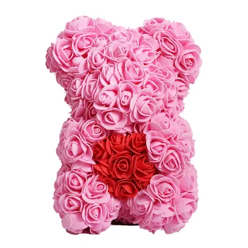 

Romantic Valentine's DayCreative Eternal Flower Rose Bear Christmas Gift Rose Bear Hug Bear