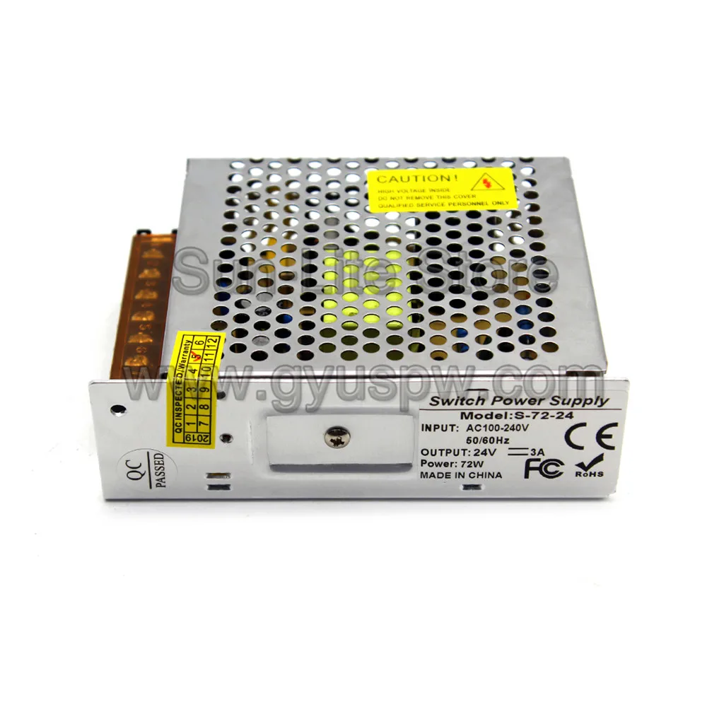 DC Питание 24v 3a 72 Вт светодиодный Diver трансформаторы 110v 220v AC DC24V переключатель источника питания для Светодиодный модуль освещения CCTV мотор