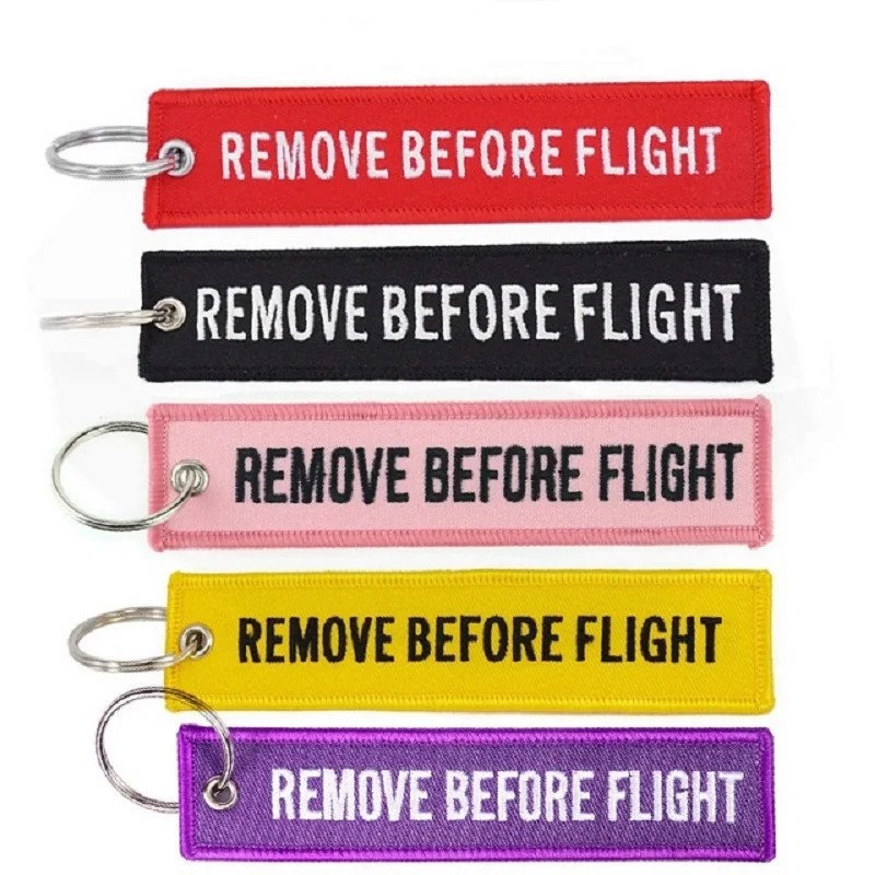 Брелки с надписью Remove Before Flight модный аксессуар для ключей тиснением 5