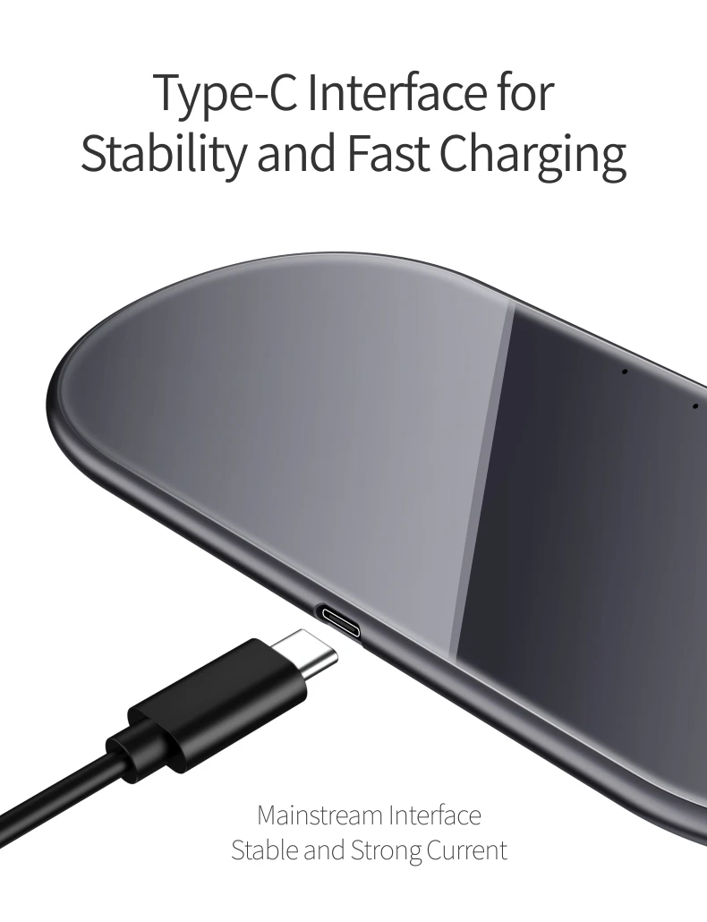 QI 15 Вт Беспроводное зарядное устройство SIKAI QC 3,0 Быстрая зарядка USB C для Apple samsung huawei телефон двойной 30 Вт