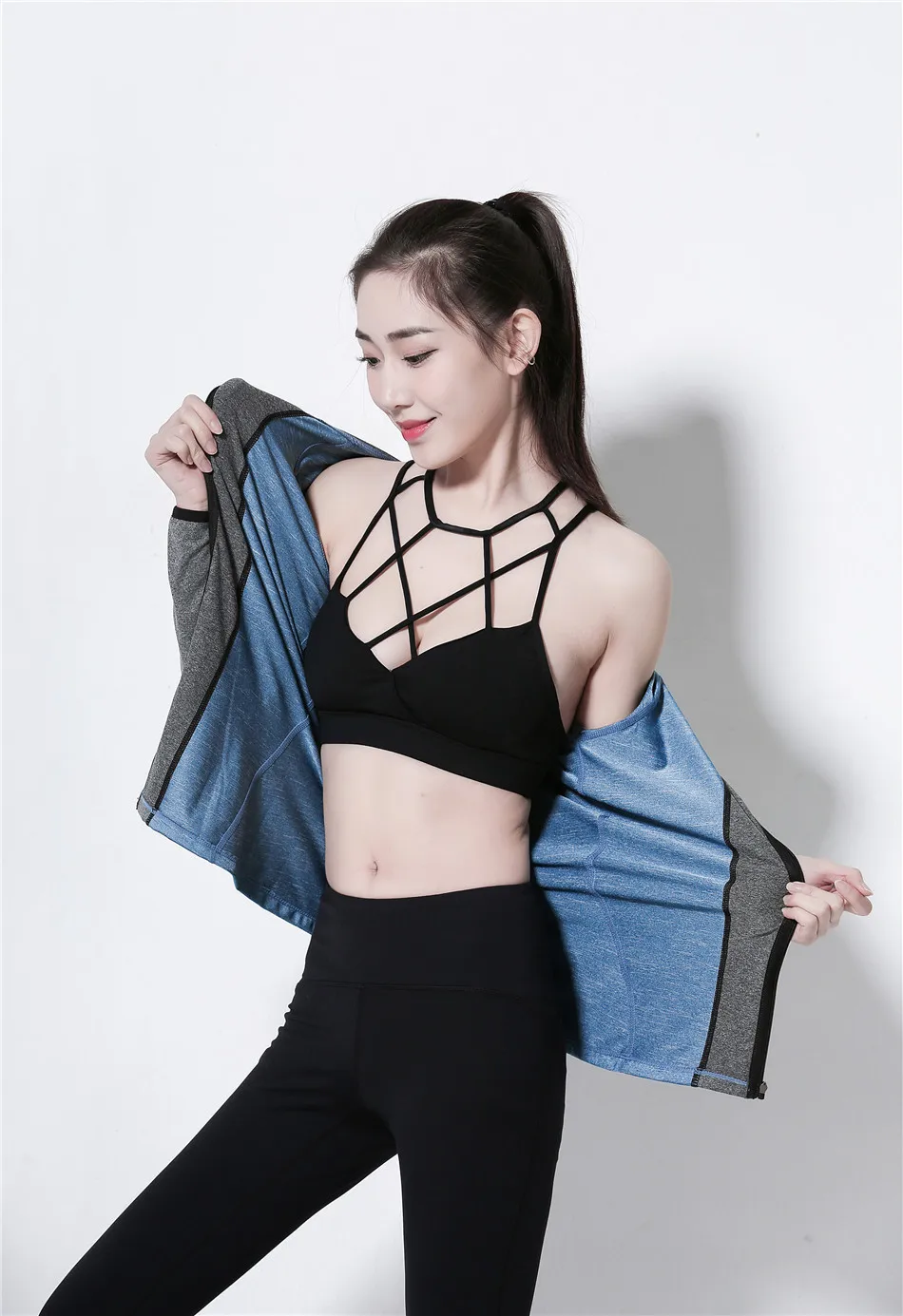 New Style Non-Steel Ring Lace-up Spider Web Beauty Back Yoga Fitness Sports Brassiere Sexy Underwear