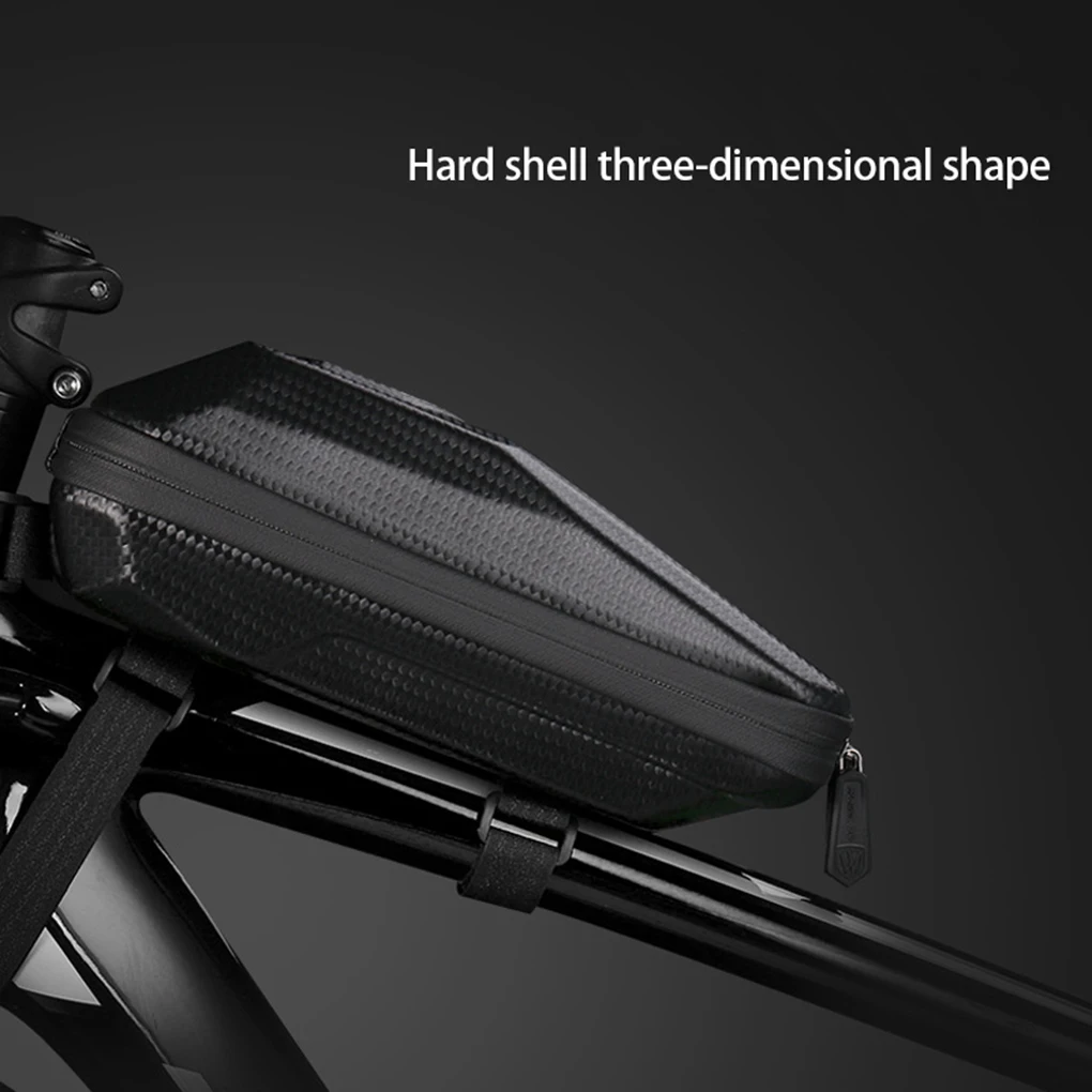 Cycling Phone Gadgets Storage Bag Waterproof Zipper Design Bicycle Front Tube Mount Saddle Bag