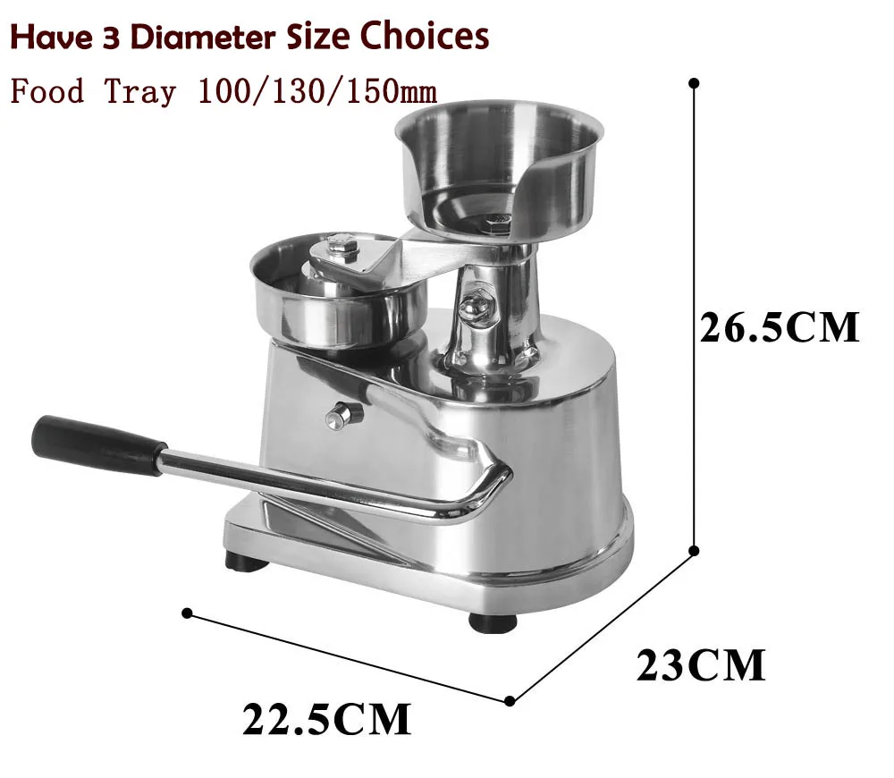 Burger Patty 100-150mm Manual Hamburger Press Maker Burger Forming Machine Round Meat Shape Processor Kitchen Beef Pie Mold Tool