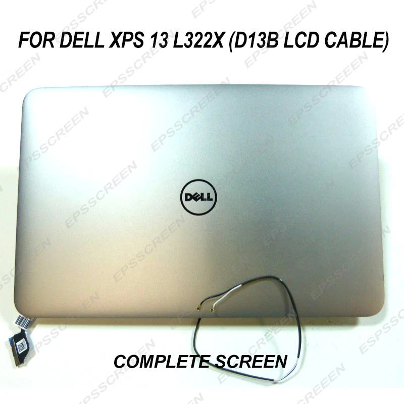 13," полный экран для Dell XPS 13 L322X(D13B ЖК-кабель) Серебряный полный комплект ЖК-светодиодный дисплей в сборе FHD Замена