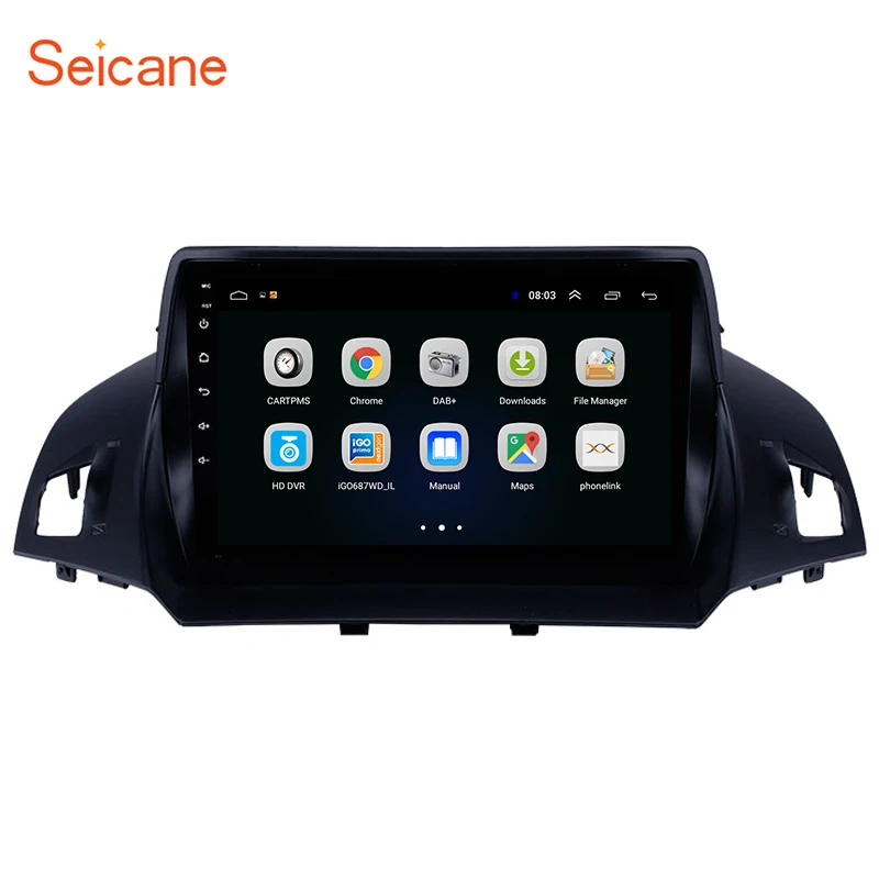 Seicane Android 8,1 Автомобильный gps мультимедийный плеер радио для Ford Escape 2013 2Din 9 дюймов навигация авто стерео