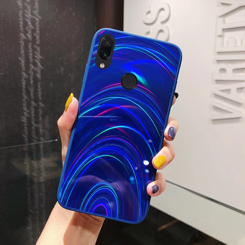 02 Градиентный Радужный лазерный чехол для телефона huawei P30 Pro P20 mate 20 lite Y5 Y6 Y7 prime P Smart для Honor 8X 10i 20i 7C 8A Pro - Цвет: 02